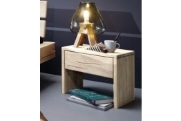 Тумба прикроватная из массива сосны (белый воск)